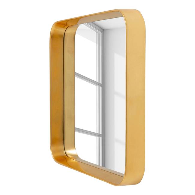 Wandspiegel Vincenza - quadratisch 63 x 63 x 8cm Gold Rahmen: Kunststoff, lackiert 63 x 63 x 8cm