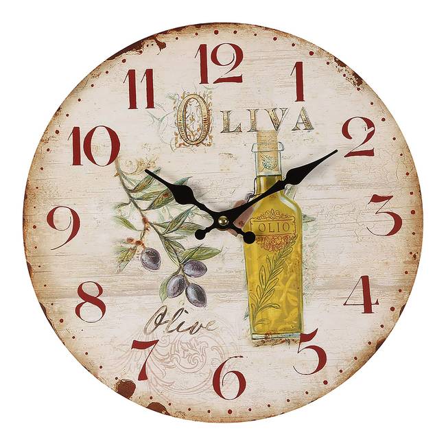 Wanduhr Oliva MDF 28 x 28 x 3cm Multicolor