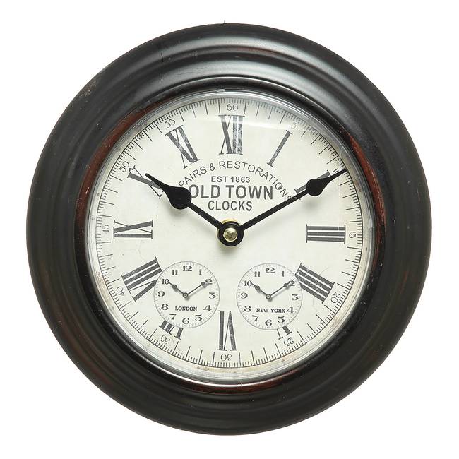 Wanduhr Azito Stahlblech, lackiert 22 x 22 x 4cm Schwarz