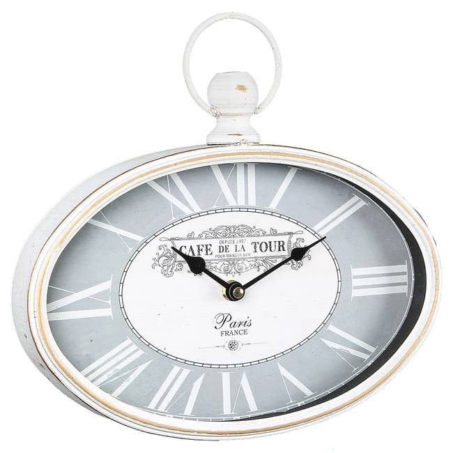 Wanduhr Naedo Stahlblech, lackiert 27 x 29 x 5cm Weiß
