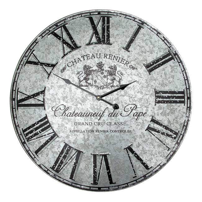 Wanduhr Yabie MDF 58 x 58 x 4cm Silber
