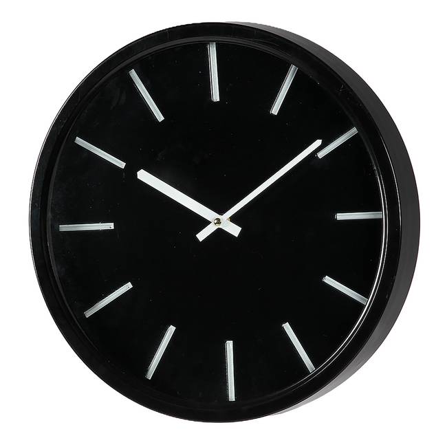 Wanduhr Khezo Stahlblech, lackiert 35 x 35 x 5cm Schwarz