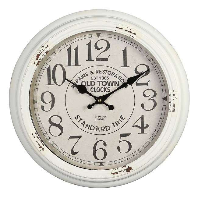 Wanduhr Waeha MDF 37 x 37 x 5cm Weiß