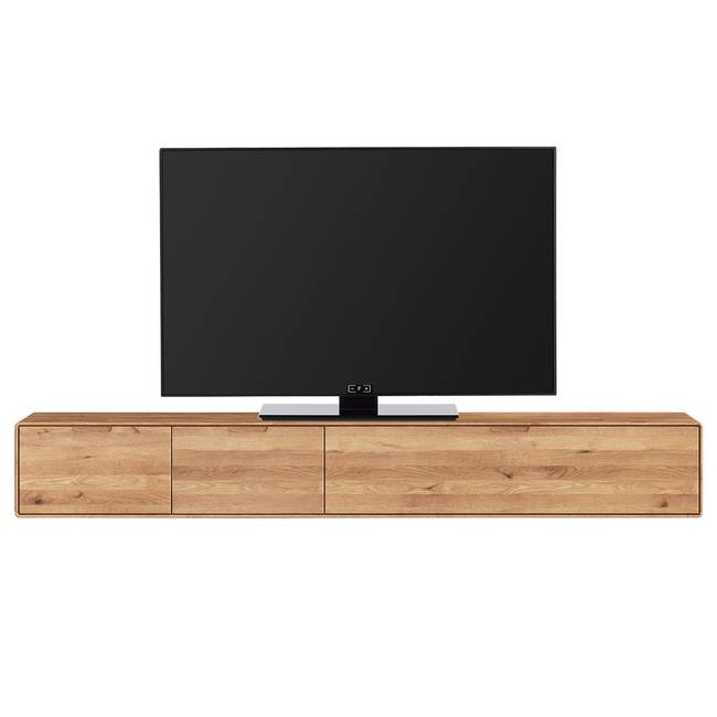 Massives TV-Lowboard Breite 220 cm Massivholz Wildeiche, geölt Holz/Braun 220 x 31 x 40cm