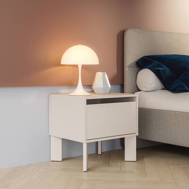 Nachtkommode 48cm Beige/Kaschmir