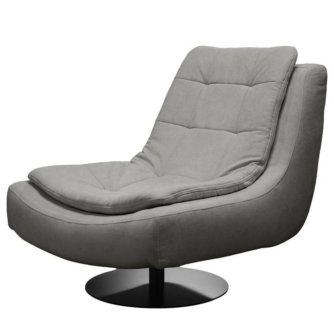 Loungesessel Grau Webstoff Stormy 86 x 92 x 97cm