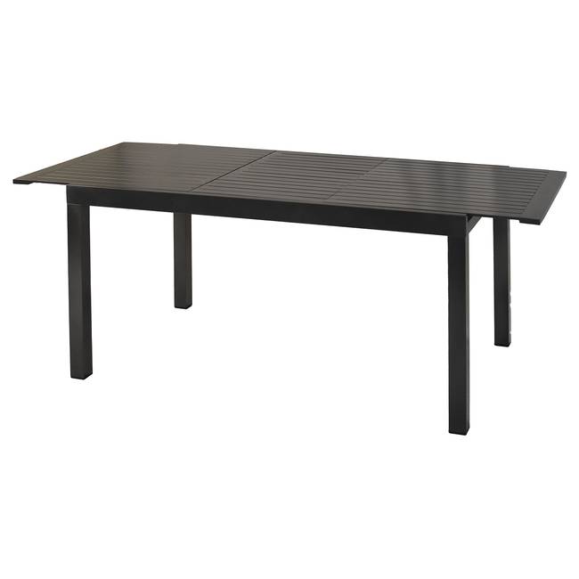 Gartenausziehtisch Bitan Aluminium, pulverbeschichtet 90 x 75 x 150cm Schwarz