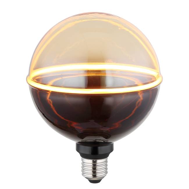 LED-Leuchtmittel Klamm Ø 13cm Schwarz/Orange
