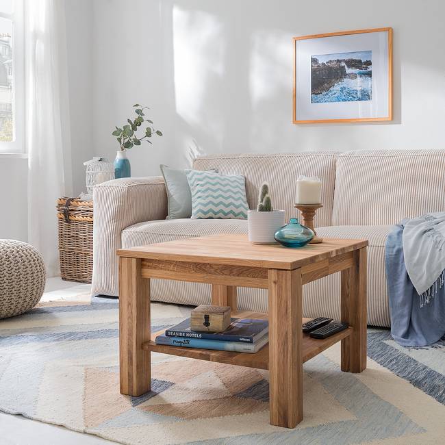 Couchtisch BenWOOD I 60 x 45 x 60cm Braun/Beige/Eiche