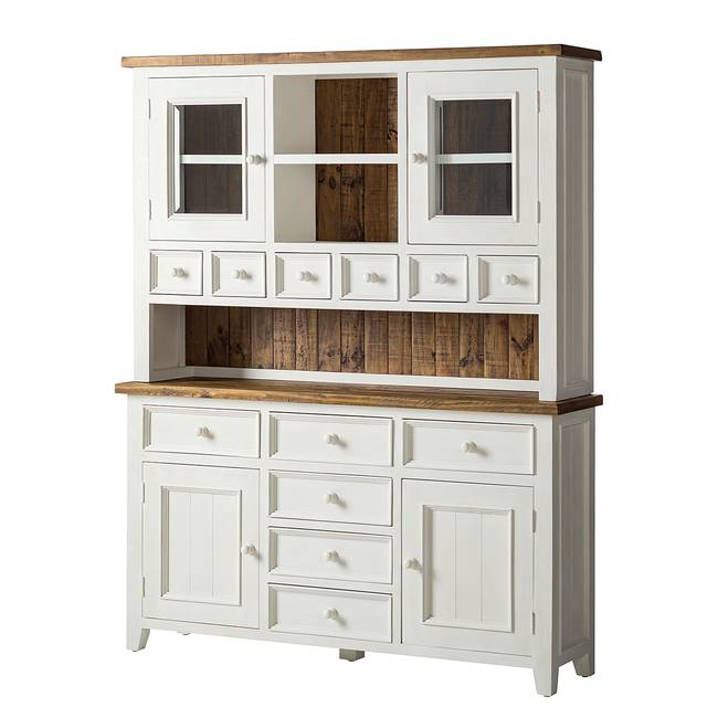 Buffetschrank 159 x 200 x 40cm Weiß/Kiefer Weiß