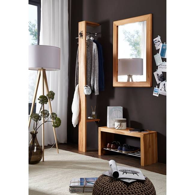 Garderobenbank 81cm Braun Eiche