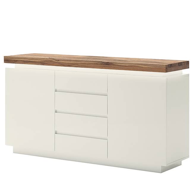 Sideboard I 150 x 81 x 40cm Braun/Weiß