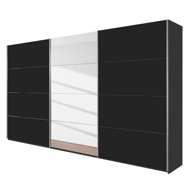Schwebetürenschrank Spiegel 315 x 230cm Grau