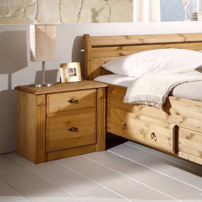 Nachtkommode 53 x 53 x 46cm Braun