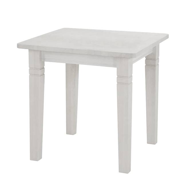 Esstisch I 78 x 78 x 78cm mit 2 Ansteckplatten Weiß/Weiß