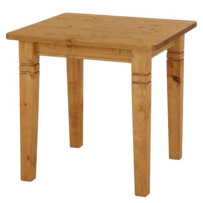 Esstisch I 78 x 78 x 78cm mit 2 Ansteckplatten Braun/Braun