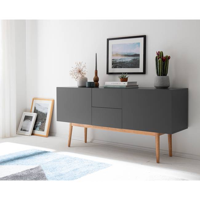 Sideboard - Breite 150 cm 150 x 72 x 40cm Grau/Grau
