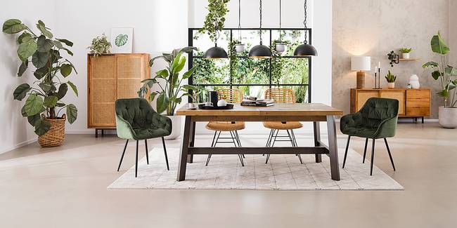 Esstisch mit Ausziehfunktion 170 x 76 x 100cm Braun/Grau/Beige/Pinie Dunkel