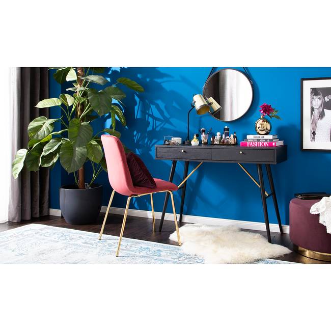 Schminktisch 110 x 77 x 40cm Schwarz