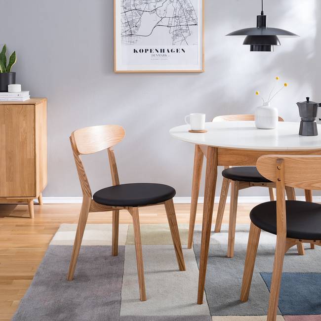 Esszimmerstuhl Bogmoor 2er-Set 48 x 79 x 42cm Braun/Schwarz