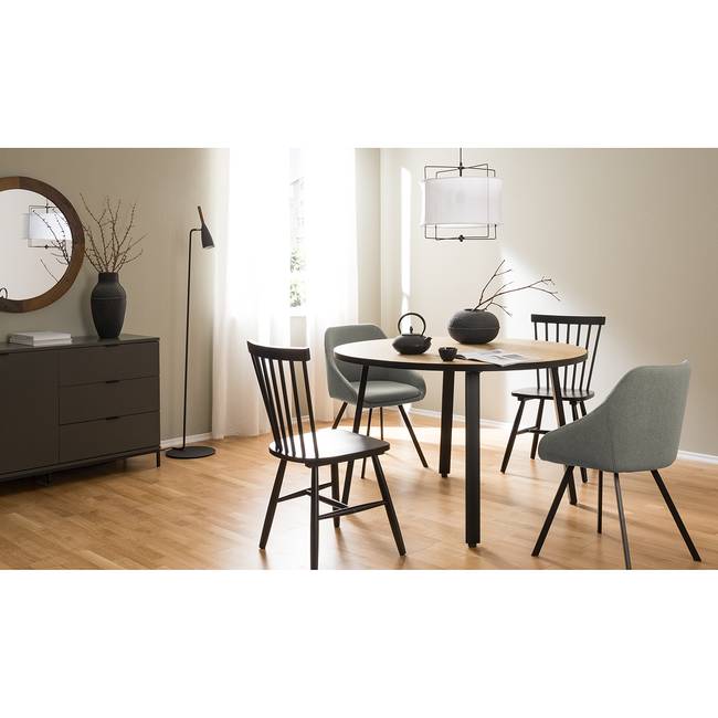 Armlehnenstuhl Melbu 53 x 80 x 54cm Grau 2er Set