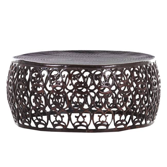 Couchtisch Trasi Aluminium, lackiert Ø 74cm Braun