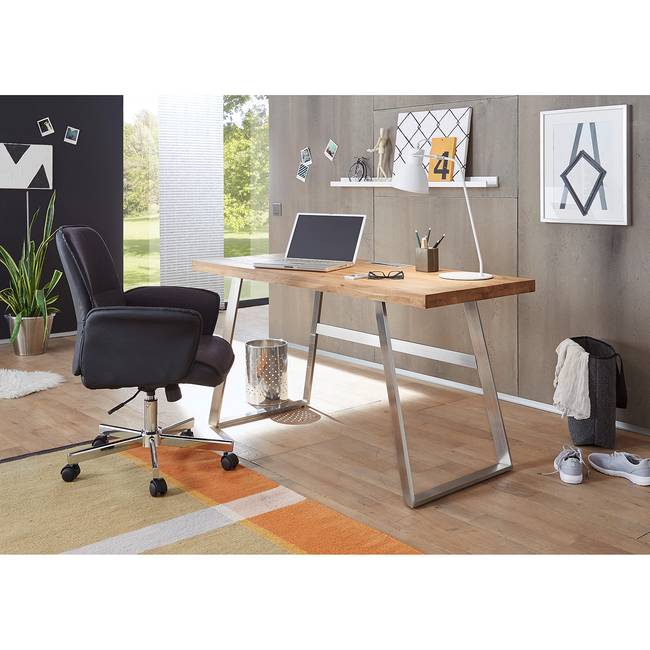 Schreibtisch Aleg 140 x 75 x 60cm Braun/Asteiche