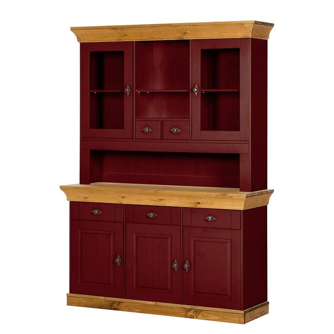 Buffet I 143 x 197 x 45cm Rot/Braun/Kiefer