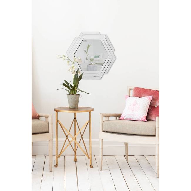 Wandspiegel Artemis 80 x 85 x 1cm Silber Metall, lackiert / MDF Mitteldichte Holzfaserplatte 80 x 85 x 1cm