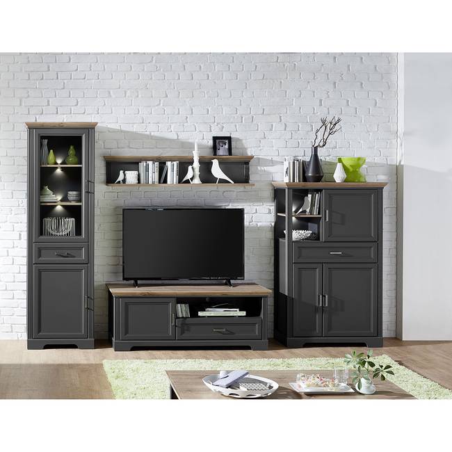 Highboard I 93 x 150 x 42cm Grau/Graphit
