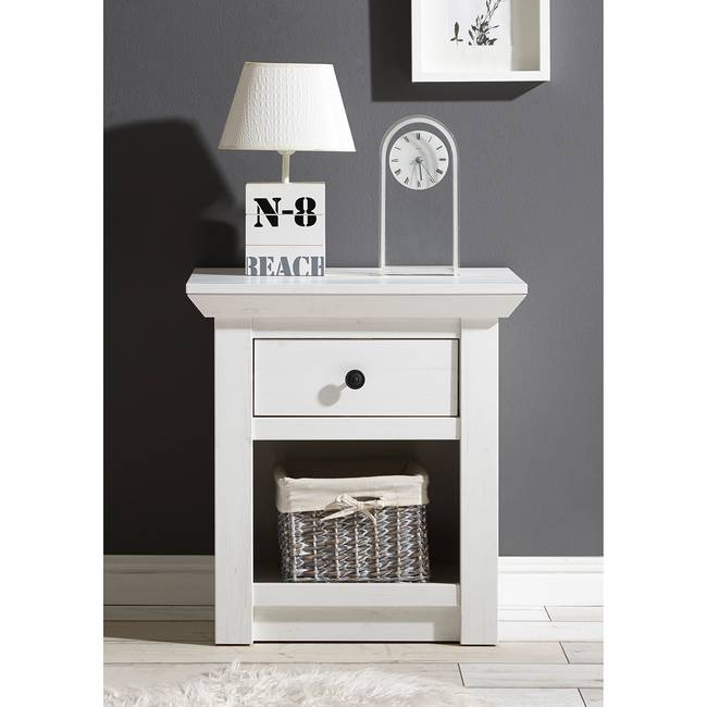 Nachtkommode 59 x 62 x 45cm Weiß