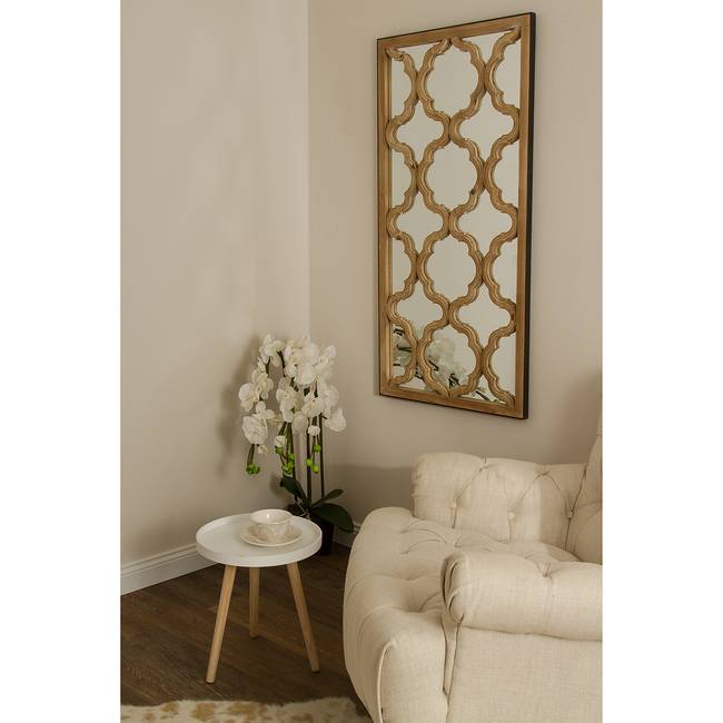 Wandspiegel Tropica 61 x 122 x 2cm Beige/Beige MDF, naturbelassen 61 x 122 x 2cm