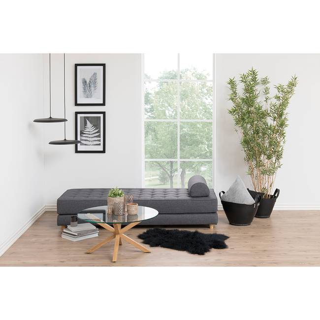 Couchtisch Holcot rund Ø 82cm Braun/Eiche Dekor