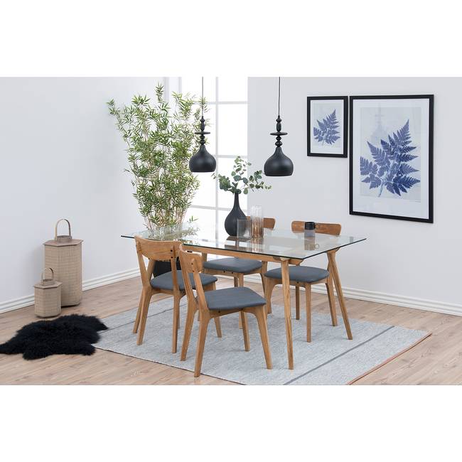 Esszimmerstuhl Wingen 2er-Set 45 x 84 x 49cm Grau/Grau