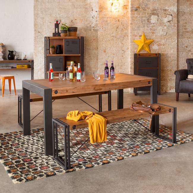 Sitzbank 165 x 36cm Braun/Akazie