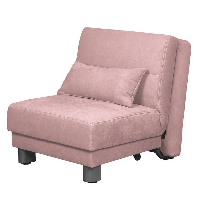 Schlafsofa Tenorio Pink/Mauve Microfaser 80cm Modern