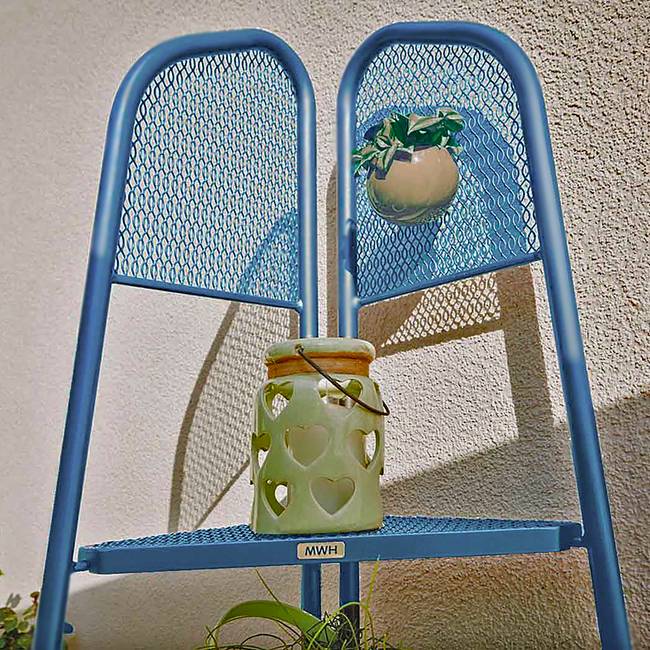 Balkoneckregal Ekko I 180 x 48 x 48cm Blau