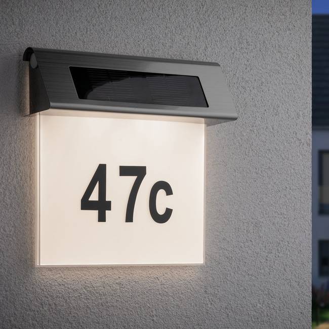 LED-Wandleuchte Solar 23 x 22 x 6cm Weiß