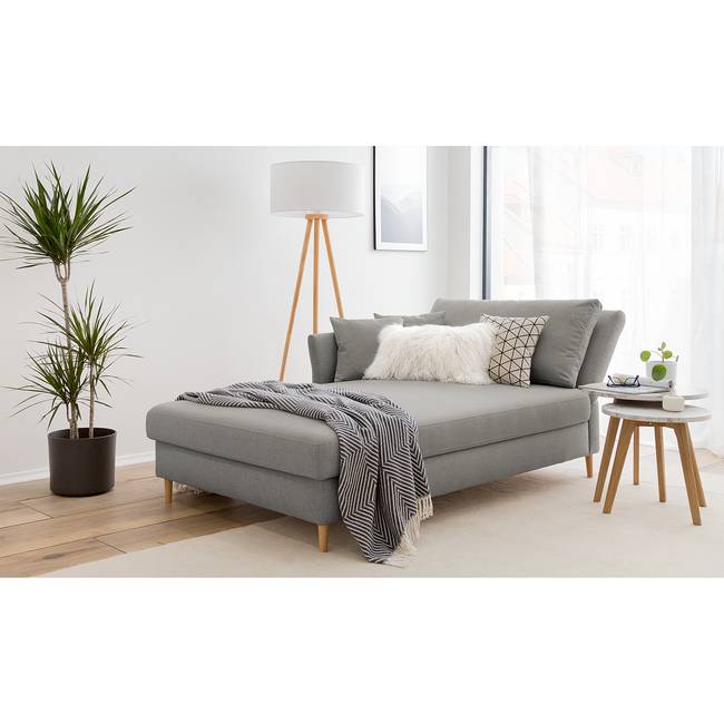 Recamiere Hillarys II Grau/Grau Webstoff 101cm Ausrichtung rechts Skandi