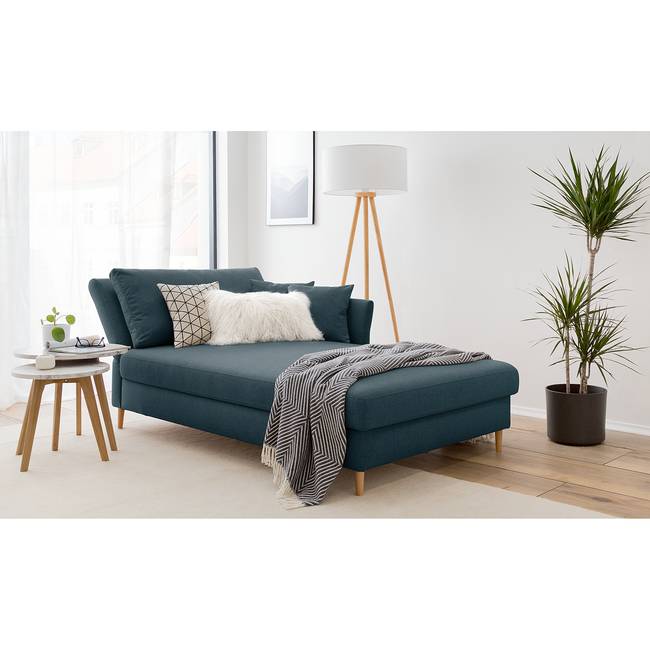 Recamiere Hillarys II Blau/Grau/Blaugrau Webstoff 101cm Ausrichtung links Skandi