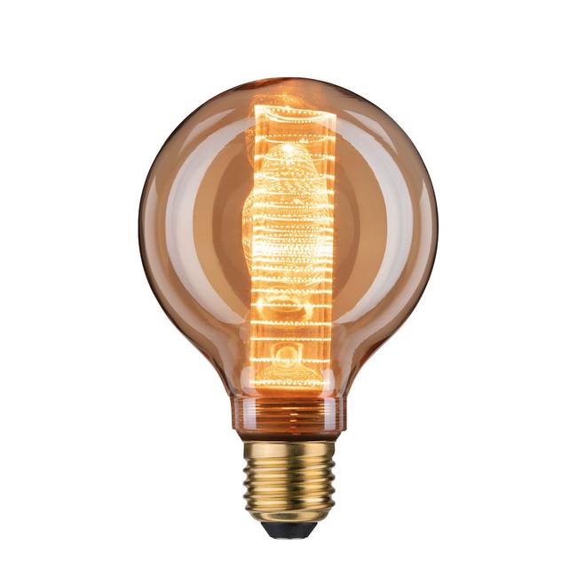 LED-Leuchtmittel Glane Ø 10cm Gold/Durchsichtig