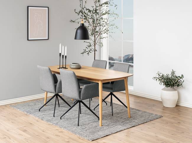 Drehbarer Armlehnenstuhl Mailly Typ A 59 x 88 x 59cm Grau/Hellgrau