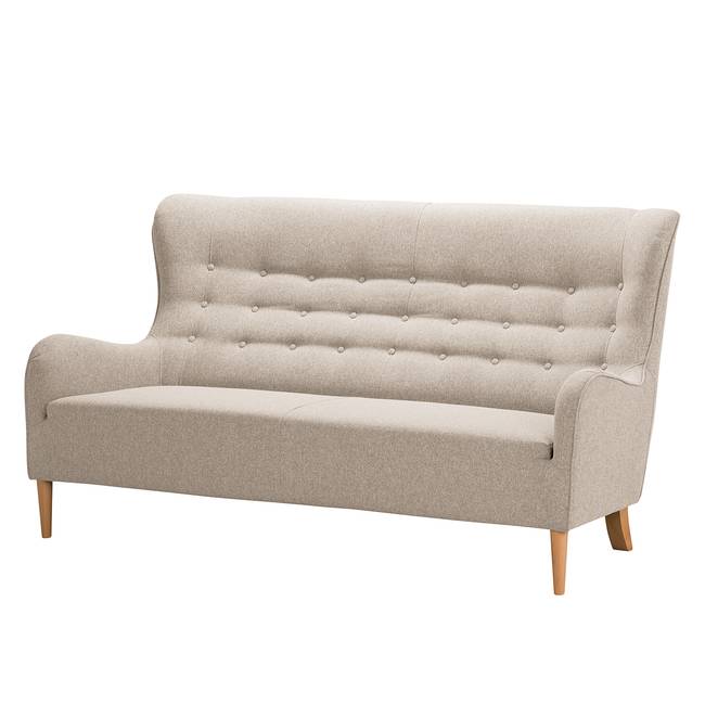 Sofa Leke I 3-Sitzer Grau/Lichtgrau Webstoff Voer 192 x 100 x 97cm Skandi