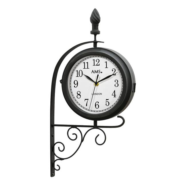 Wanduhr La Garita Eisen, lackiert 24 x 54 x 9cm Schwarz