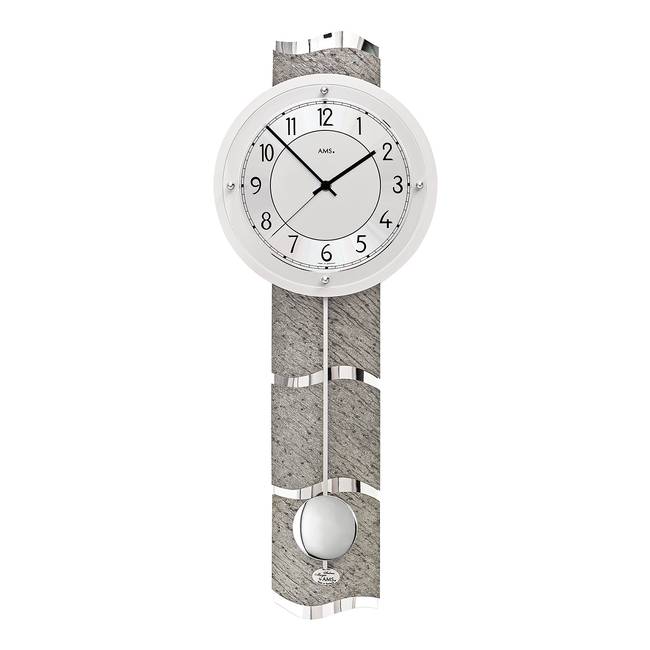 Pendelwanduhr Bult Aluminium 24 x 66 x 10cm Grau