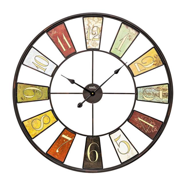 Wanduhr Kosti Eisen, lackiert Ø 80cm Multicolor