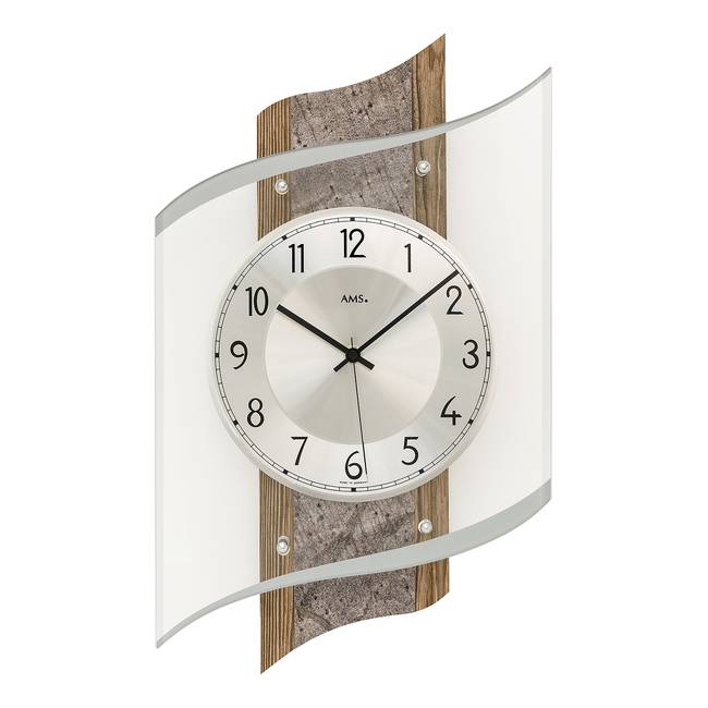 Wanduhr Garcia Holzwerkstoff / Aluminium, lackiert 29 x 48 x 8cm Braun/Braun
