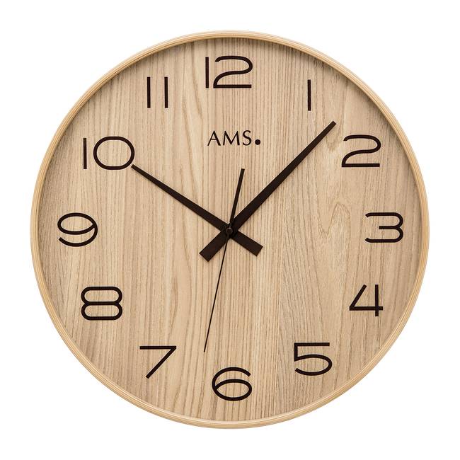 Wanduhr Jardins II Holzwerkstoff, lackiert Ø 40cm Braun