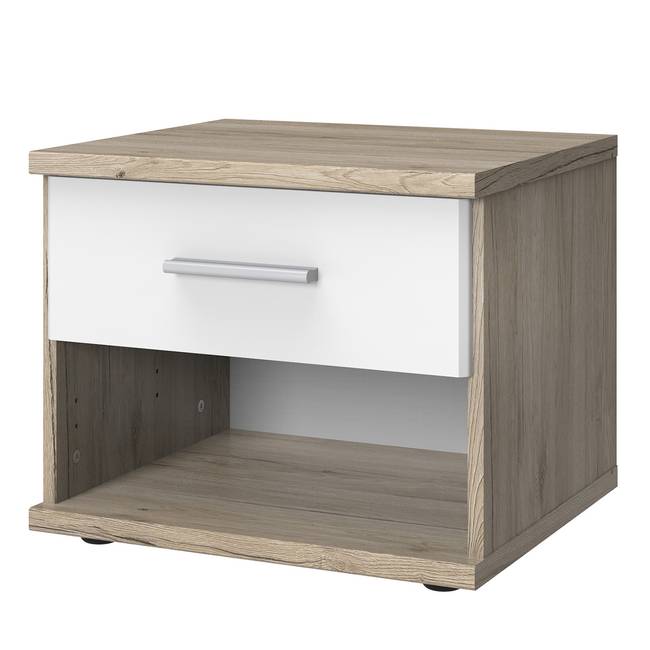 Nachttisch Joker 46 x 38 x 40cm Braun/Eiche Sanremo Dekor/Weiß