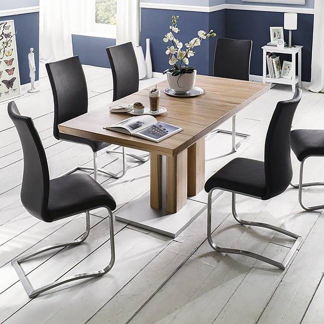 Freischwinger Marco 43 x 103 x 52cm 2er Set Kunstleder Putri: Schwarz Schwarz